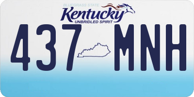 KY license plate 437MNH
