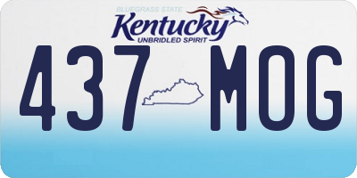 KY license plate 437MOG