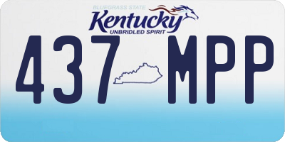 KY license plate 437MPP
