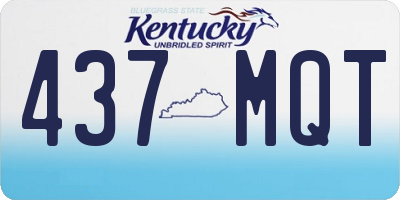 KY license plate 437MQT