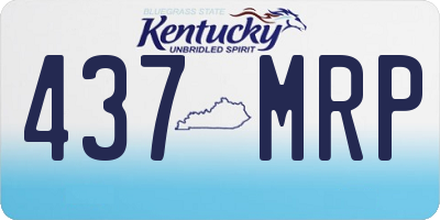 KY license plate 437MRP