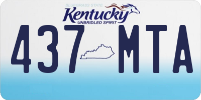 KY license plate 437MTA