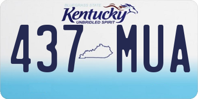 KY license plate 437MUA