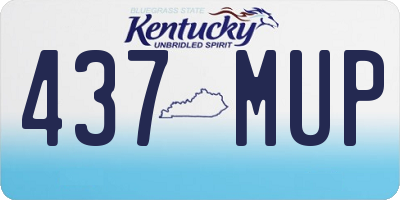 KY license plate 437MUP