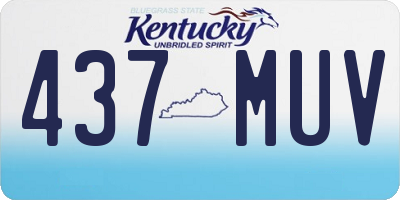KY license plate 437MUV