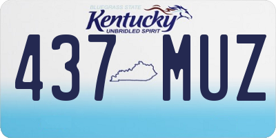 KY license plate 437MUZ