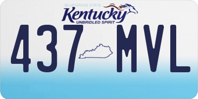 KY license plate 437MVL