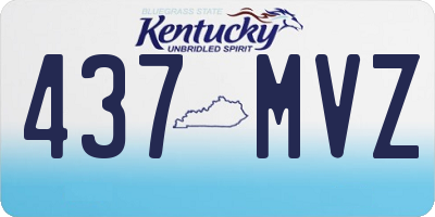 KY license plate 437MVZ