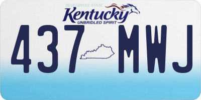 KY license plate 437MWJ