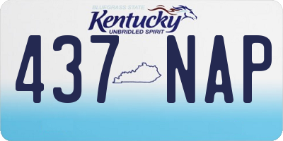 KY license plate 437NAP