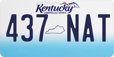 KY license plate 437NAT
