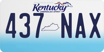 KY license plate 437NAX