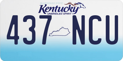 KY license plate 437NCU