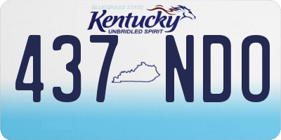 KY license plate 437NDO