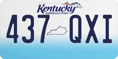 KY license plate 437QXI