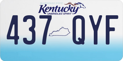 KY license plate 437QYF