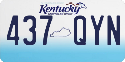 KY license plate 437QYN