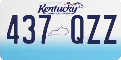 KY license plate 437QZZ