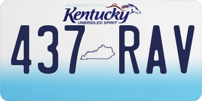 KY license plate 437RAV