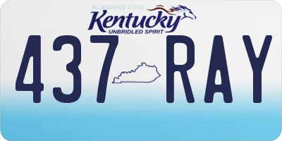 KY license plate 437RAY