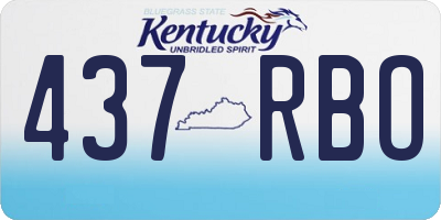 KY license plate 437RBO