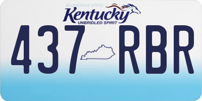KY license plate 437RBR