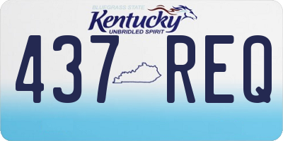 KY license plate 437REQ