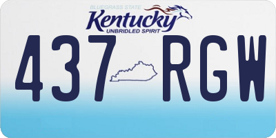 KY license plate 437RGW
