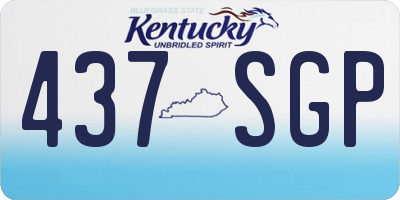 KY license plate 437SGP