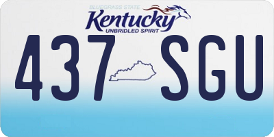KY license plate 437SGU