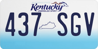 KY license plate 437SGV