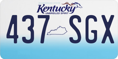 KY license plate 437SGX