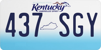 KY license plate 437SGY