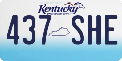 KY license plate 437SHE