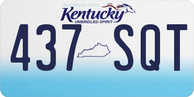 KY license plate 437SQT