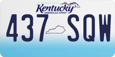 KY license plate 437SQW