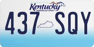 KY license plate 437SQY