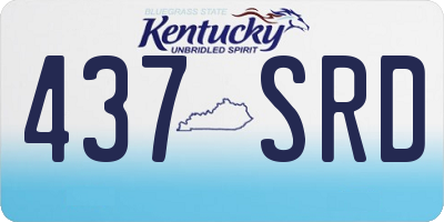 KY license plate 437SRD