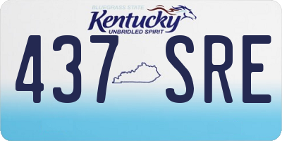 KY license plate 437SRE