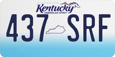 KY license plate 437SRF