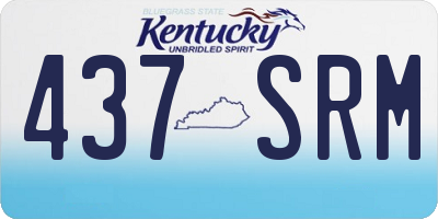 KY license plate 437SRM
