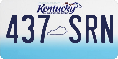 KY license plate 437SRN