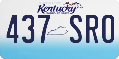 KY license plate 437SRO