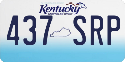 KY license plate 437SRP