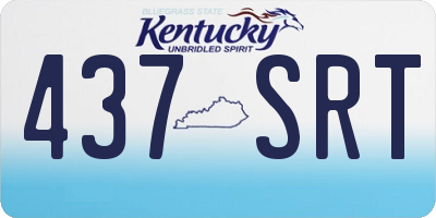 KY license plate 437SRT
