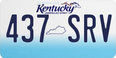 KY license plate 437SRV