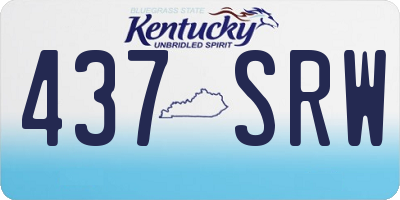 KY license plate 437SRW