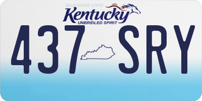 KY license plate 437SRY