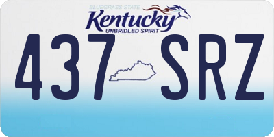KY license plate 437SRZ