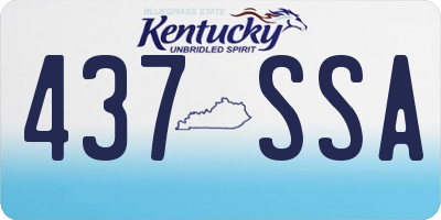 KY license plate 437SSA